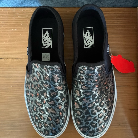 Vans Shoes - Metallic Leopard Platform Slip-On Vans